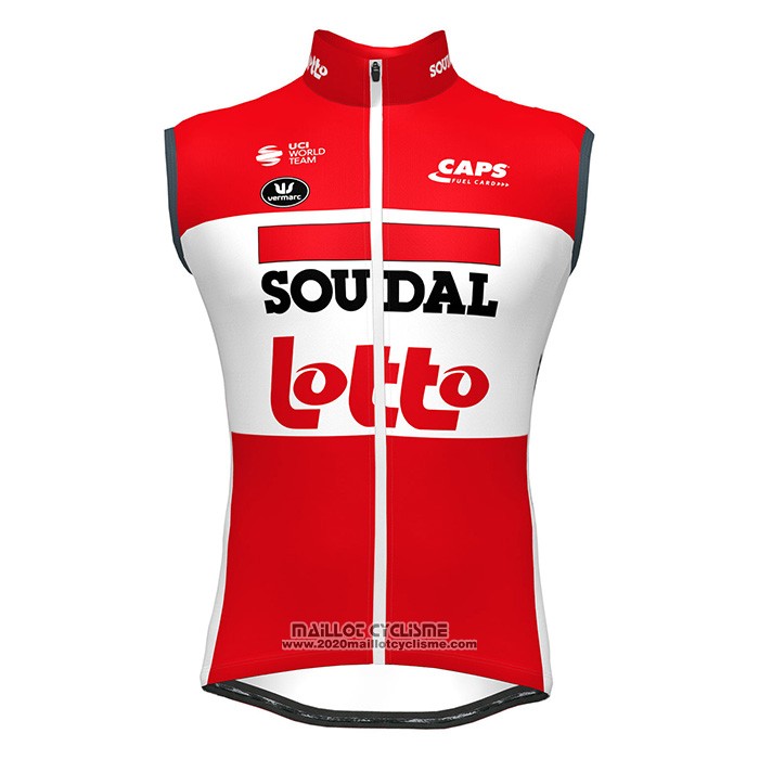 2022 Gilet Coupe Vent Lotto Soudal Rouge Manches Courtes et Cuissard